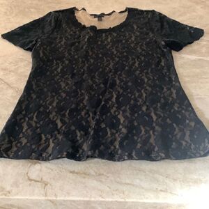 SOMA Black Lace Top